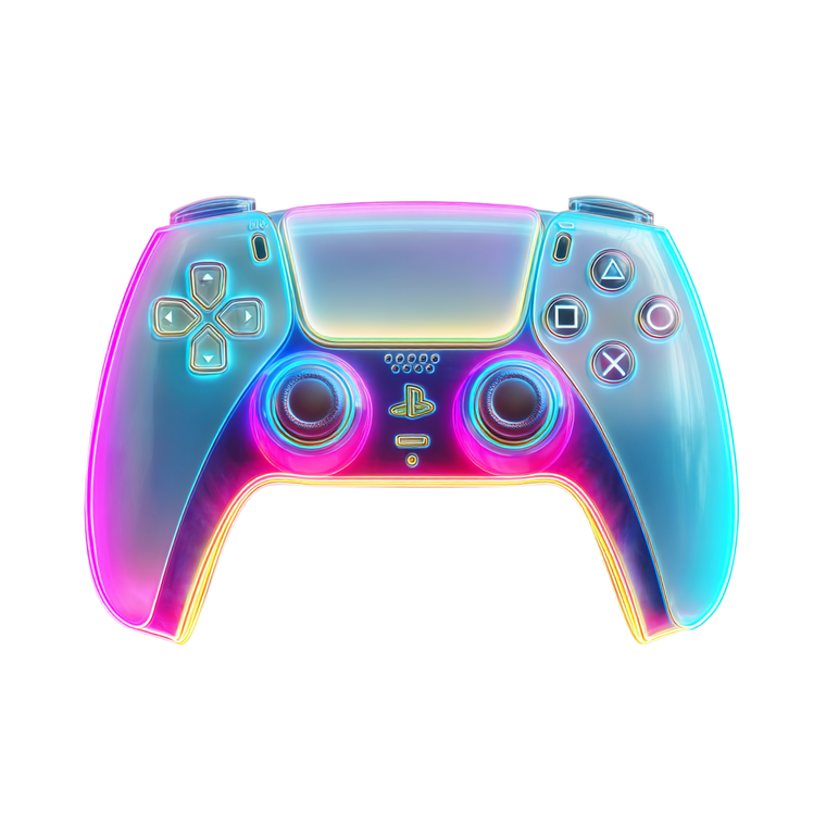 Neon Ps5 Controller Vinyl Car Decal Sticker – Waterproof & UV-Resistant 6.826666666666667"