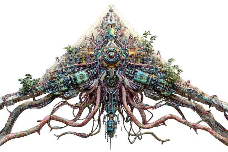 Cybernetic Totem Sculpture Vinyl Car Decal Sticker – Waterproof & UV-Resistant 5.97333333333333