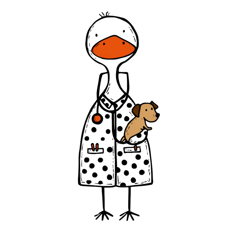 Veterinarian Goose Vinyl Car Decal Sticker – Waterproof & UV-Resistant 6.826666666666667"