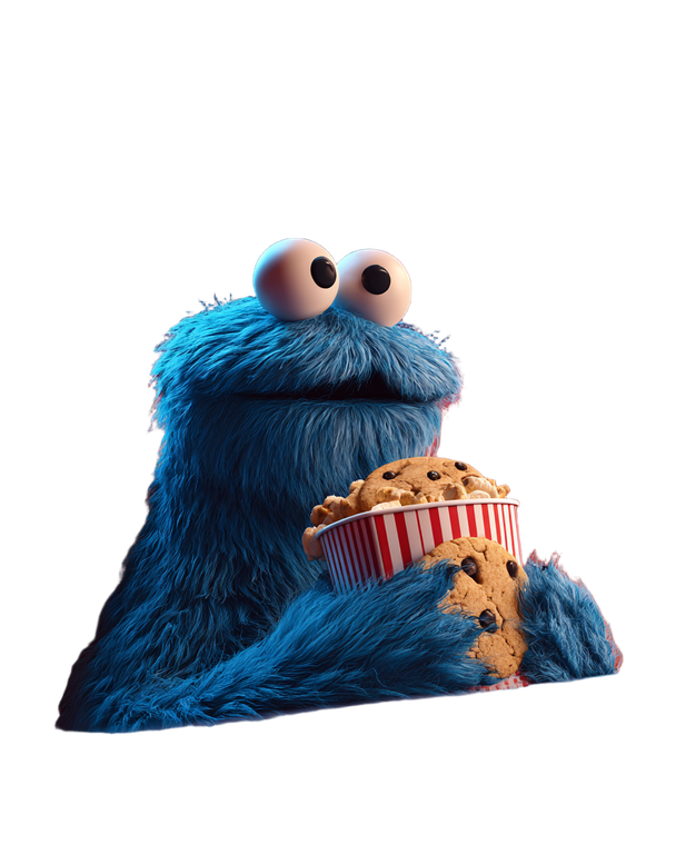 Cookie Monster Cinema Vinyl Car Decal Sticker – Waterproof & UV-Resistant 8.0"