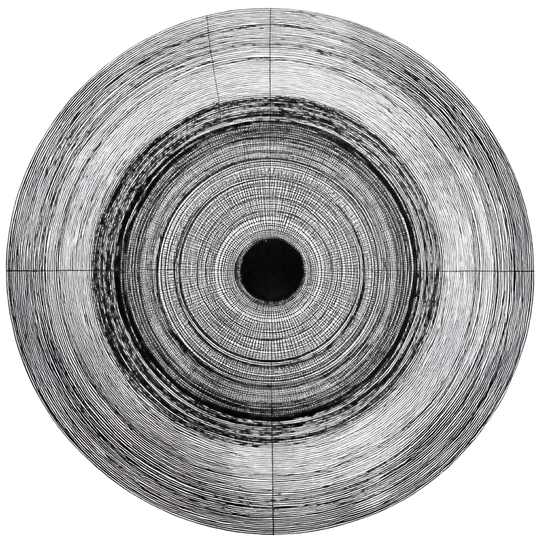 Concentric Circle Drawings Vinyl Car Decal Sticker – Waterproof & UV-Resistant 3.4133333333333336"