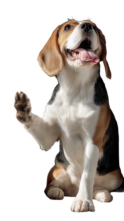 Happy Beagle Licking Vinyl Car Decal Sticker – Waterproof & UV-Resistant 4.8533333333333335"