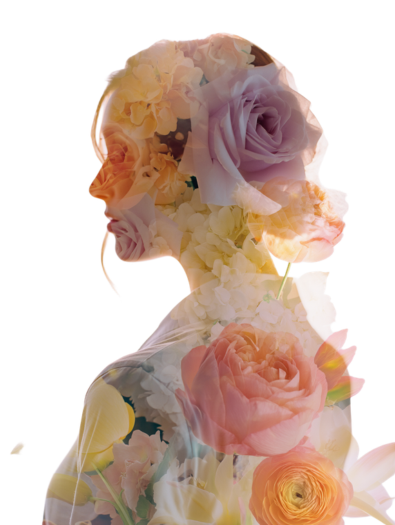 Floral Silhouette Woman V3 Vinyl Car Decal Sticker – Waterproof & UV-Resistant 4.1066666666666665"