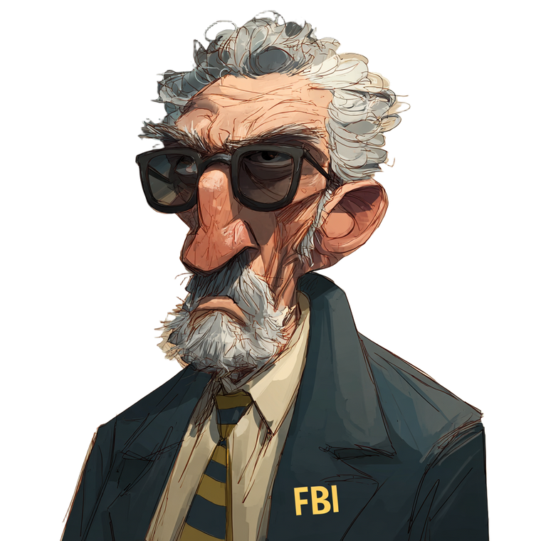 Grizzled Fbi Agent Vinyl Car Decal Sticker – Waterproof & UV-Resistant 3.4133333333333336"