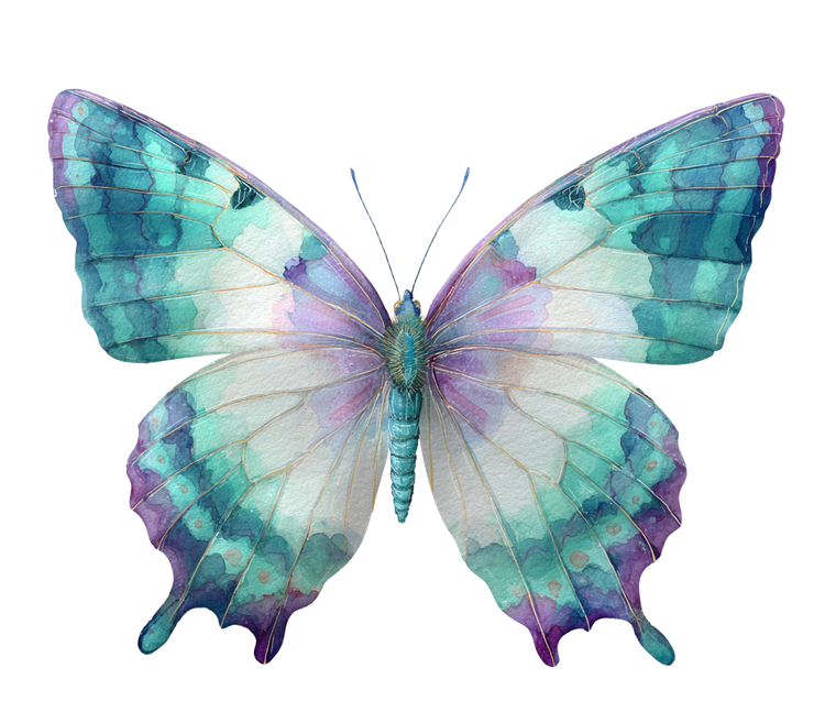 Pastel Butterfly Illustration Vinyl Car Decal Sticker – Waterproof & UV-Resistant 6.826666666666667"