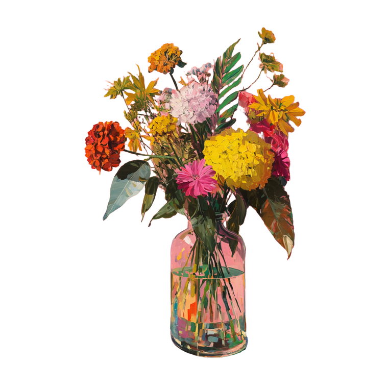 Vase With Flowers V9 Vinyl Car Decal Sticker – Waterproof & UV-Resistant 6.826666666666667"
