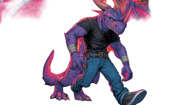Violet Dragon Character Vinyl Car Decal Sticker – Waterproof & UV-Resistant 2.72"
