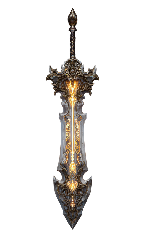 Fantasy Sword Design Vinyl Car Decal Sticker – Waterproof & UV-Resistant 8.96"