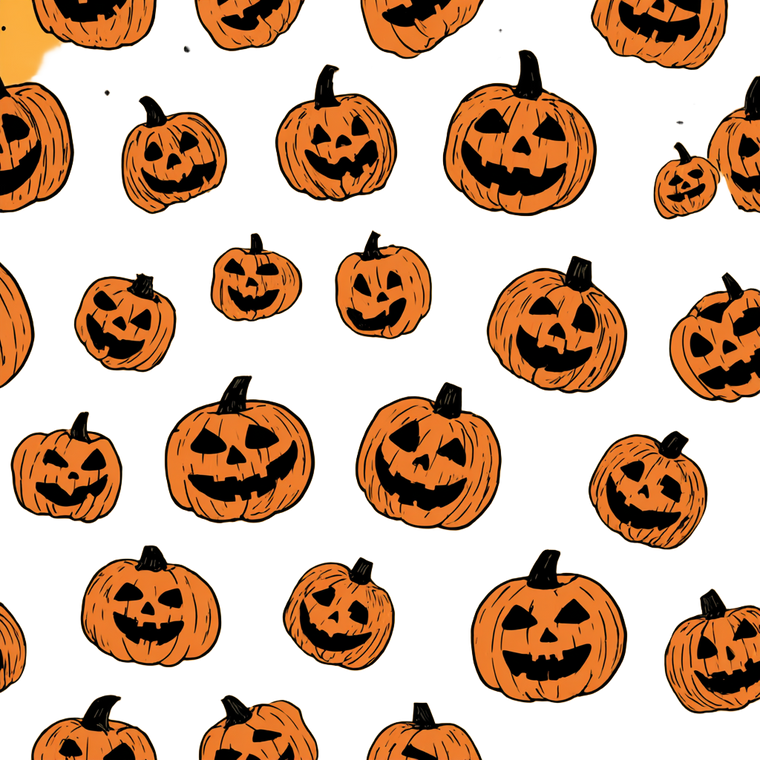 Jack-O'-Lantern Pattern Vinyl Car Decal Sticker – Waterproof & UV-Resistant 6.826666666666667"