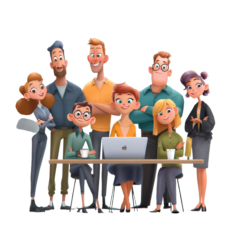Happy Team Collaboration V2 Vinyl Car Decal Sticker – Waterproof & UV-Resistant 3.4133333333333336"