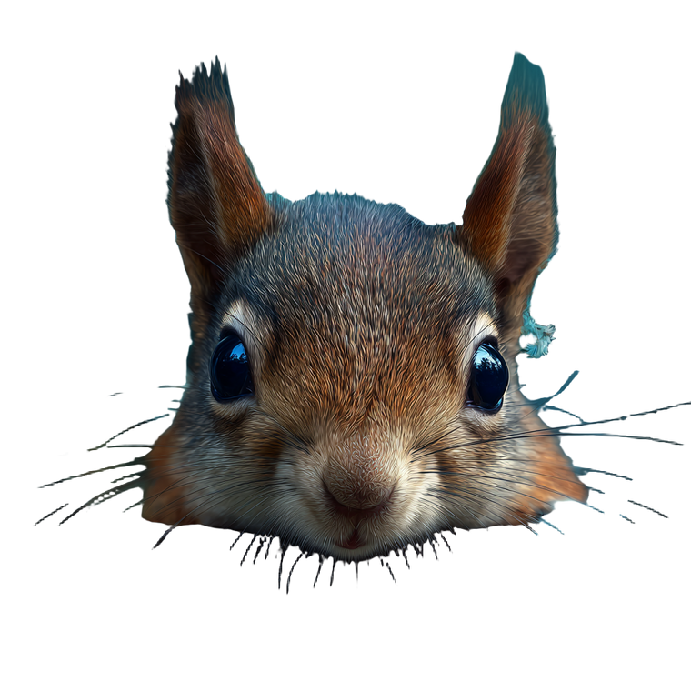 Innocent Squirrel Head Vinyl Car Decal Sticker – Waterproof & UV-Resistant 6.826666666666667"