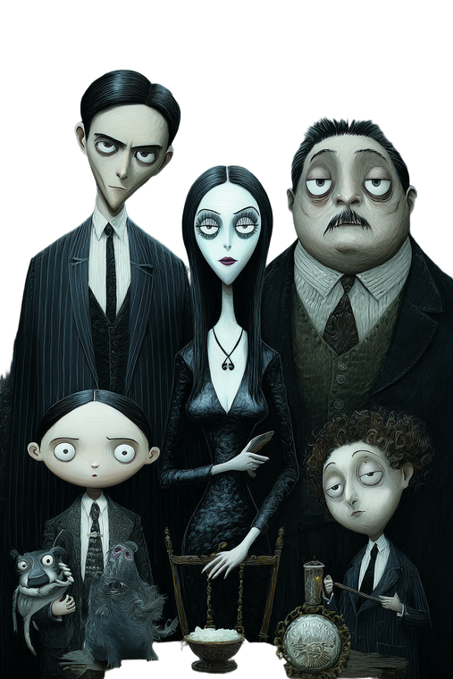 Tim Burton Addams Family Vinyl Car Decal Sticker – Waterproof & UV-Resistant 4.4
