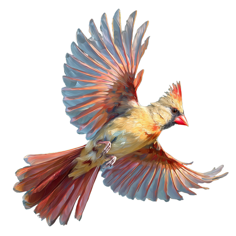 Cardinal In Flight V3 Vinyl Car Decal Sticker – Waterproof & UV-Resistant 6.826666666666667"