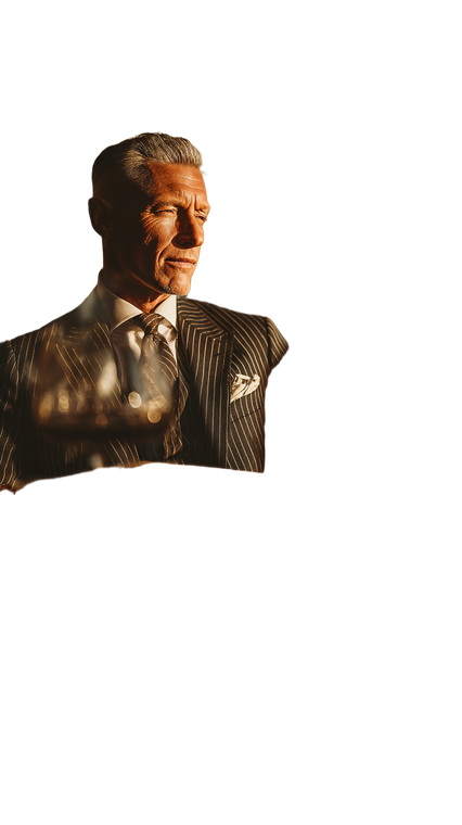 Sophisticated Man Portrait Vinyl Car Decal Sticker – Waterproof & UV-Resistant 4.8533333333333335"