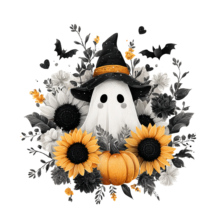 Cute Ghost Witch V14 Vinyl Car Decal Sticker – Waterproof & UV-Resistant 3.4133333333333336"