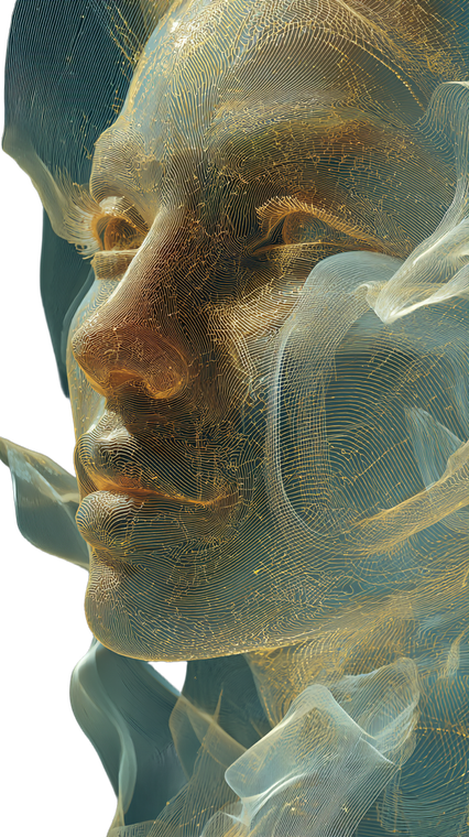 Ethereal Ai Face Vinyl Car Decal Sticker – Waterproof & UV-Resistant 9.706666666666667"