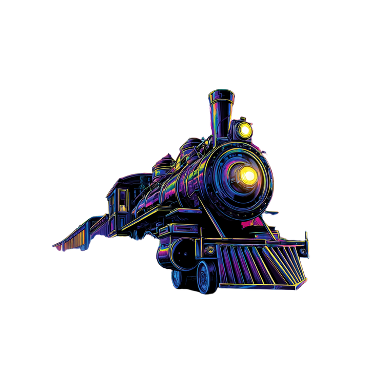 Flying Rainbow Train Vinyl Car Decal Sticker – Waterproof & UV-Resistant 3.4133333333333336"
