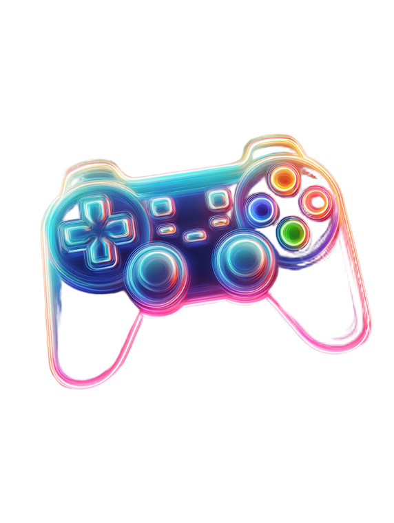Neon Game Controller V2 Vinyl Car Decal Sticker – Waterproof & UV-Resistant 4.1066666666666665"