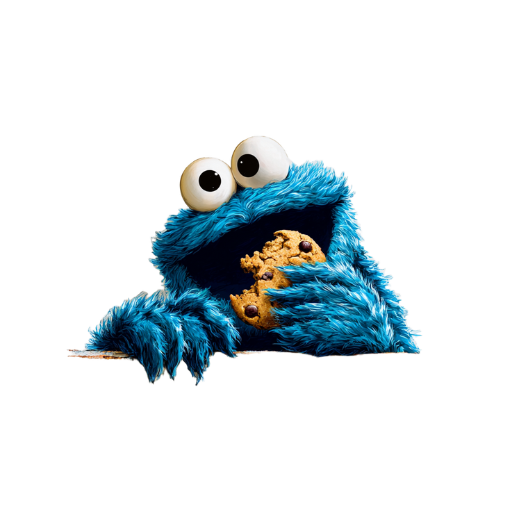 Cookie Monster Cookie Vinyl Car Decal Sticker – Waterproof & UV-Resistant 3.4133333333333336"