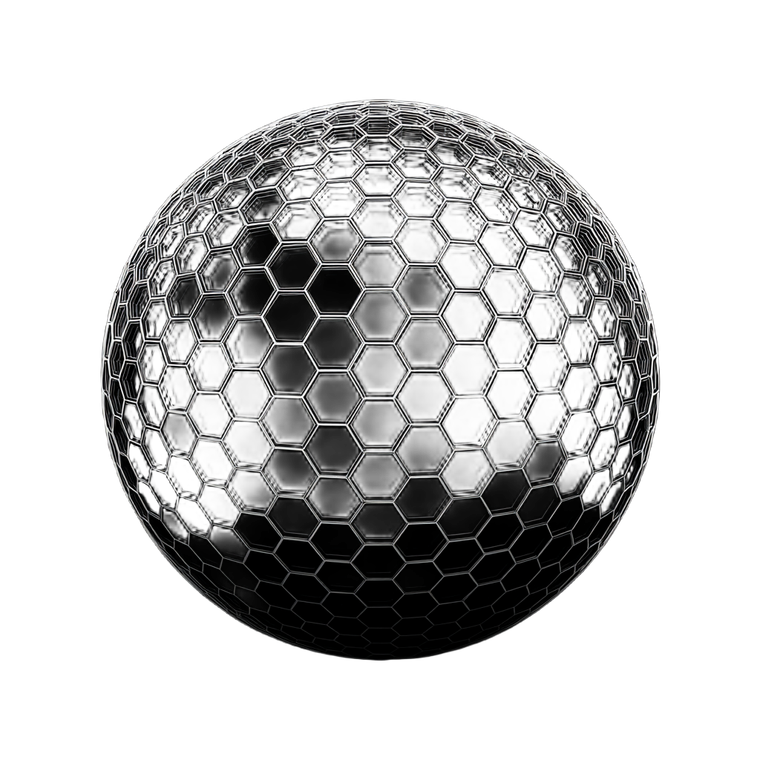 Honeycomb Pattern Sphere Vinyl Car Decal Sticker – Waterproof & UV-Resistant 3.4133333333333336"