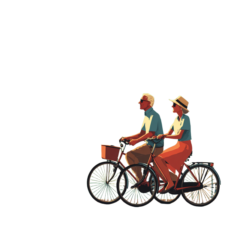 Couple Riding Bikes V2 Vinyl Car Decal Sticker – Waterproof & UV-Resistant 6.826666666666667"
