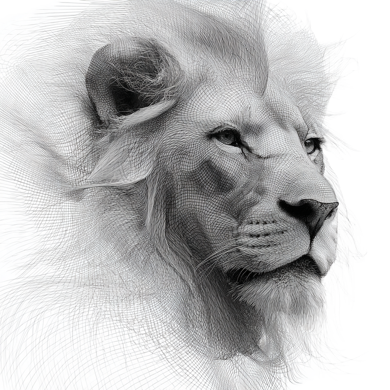 Lion Head V2 Vinyl Car Decal Sticker – Waterproof & UV-Resistant 3.4133333333333336"
