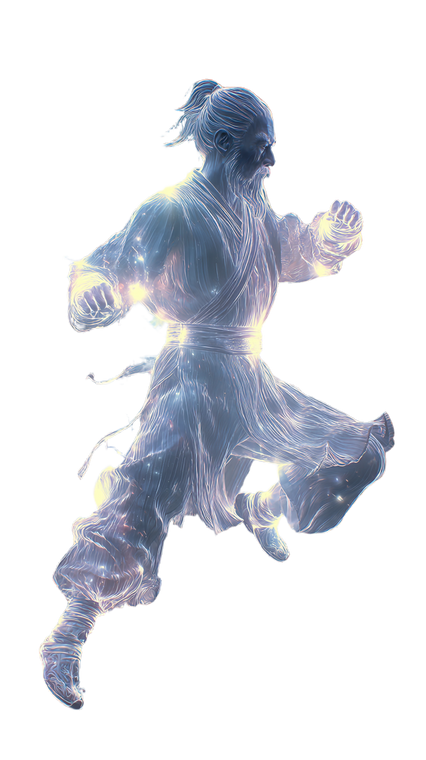 Energy Martial Artist Vinyl Car Decal Sticker – Waterproof & UV-Resistant 4.8533333333333335"