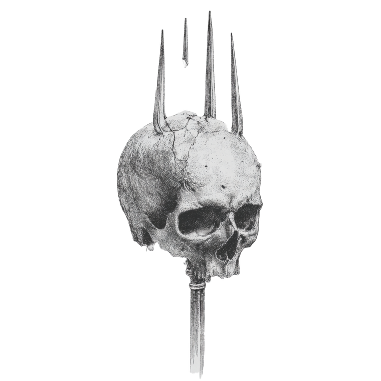Shattering Skull Sketch V2 Vinyl Car Decal Sticker – Waterproof & UV-Resistant 3.4133333333333336"