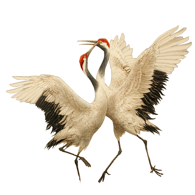 Dancing Sandhill Cranes V3 Vinyl Car Decal Sticker – Waterproof & UV-Resistant 6.826666666666667"
