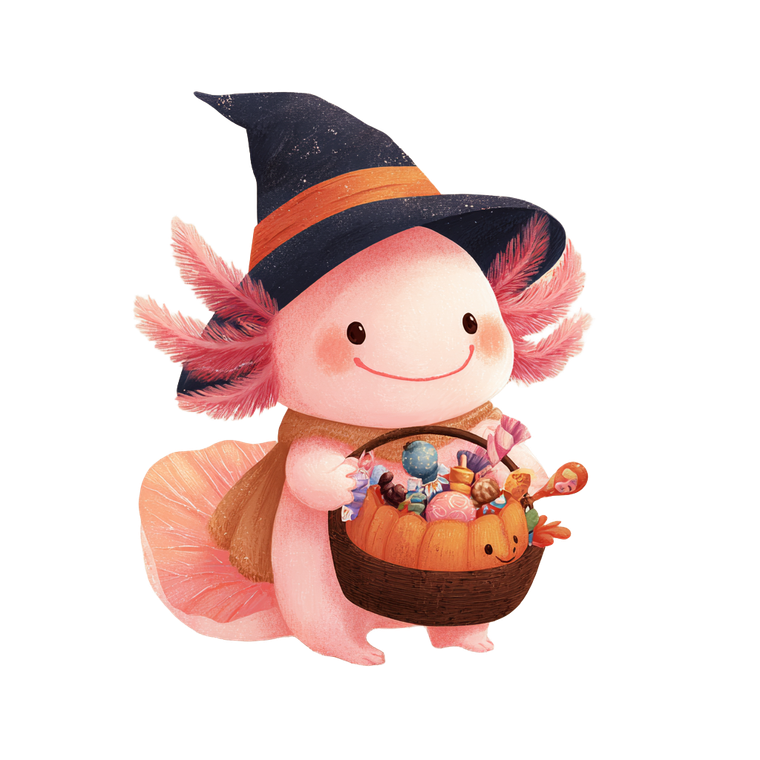 Pink Axolotl Halloween V2 Vinyl Car Decal Sticker – Waterproof & UV-Resistant 6.826666666666667"