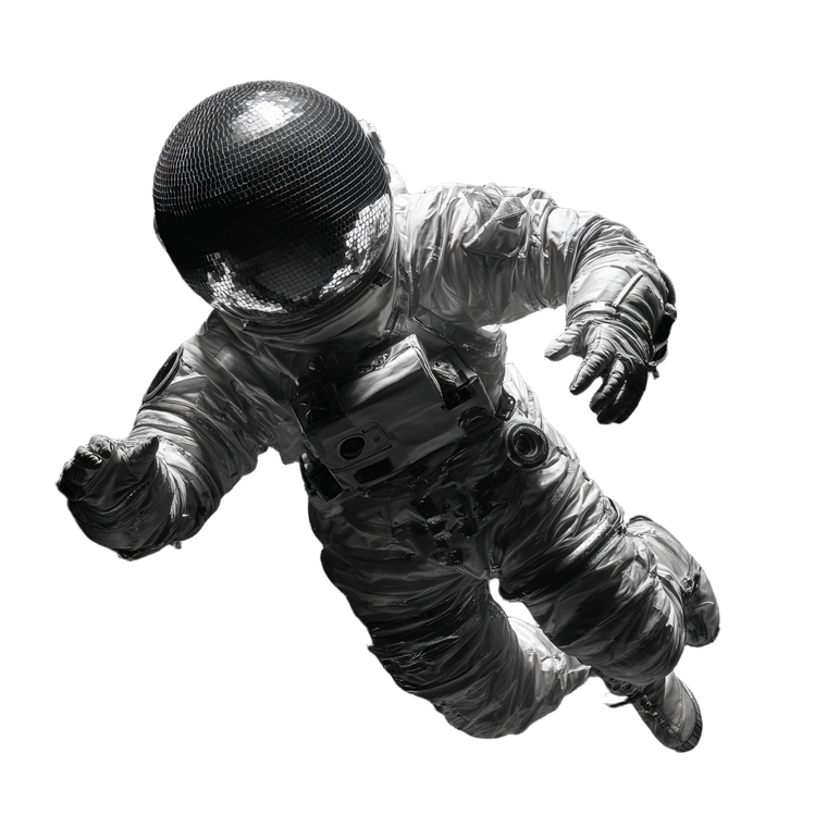 Disco Ball Astronaut V2 Vinyl Car Decal Sticker – Waterproof & UV-Resistant 6.826666666666667"