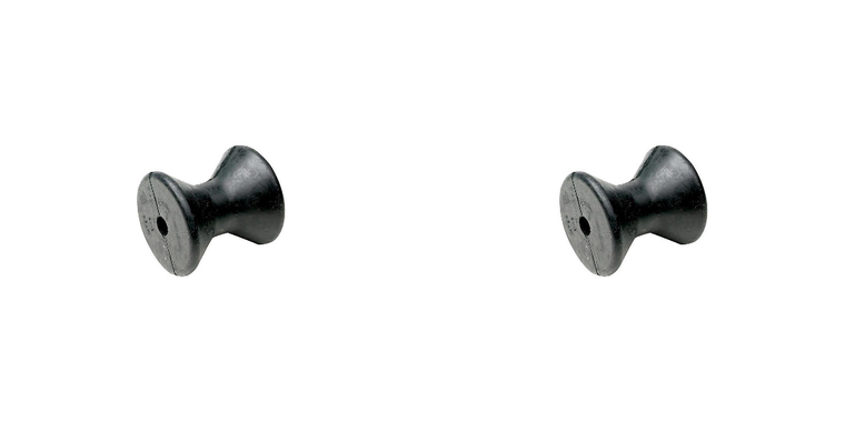 2x Durable Black Bow Roller | 1/2 Inch x 3 Inch x 3 Inch | Trailer Boat | Attwood Marine