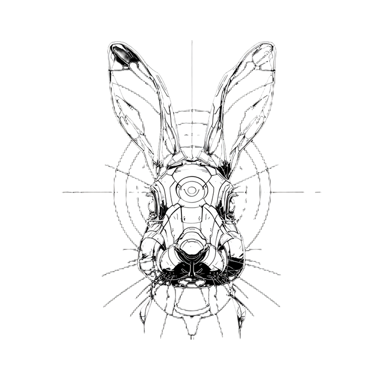 Cyberpunk Rabbit Headshot V2 Vinyl Car Decal Sticker – Waterproof & UV-Resistant 3.4133333333333336"