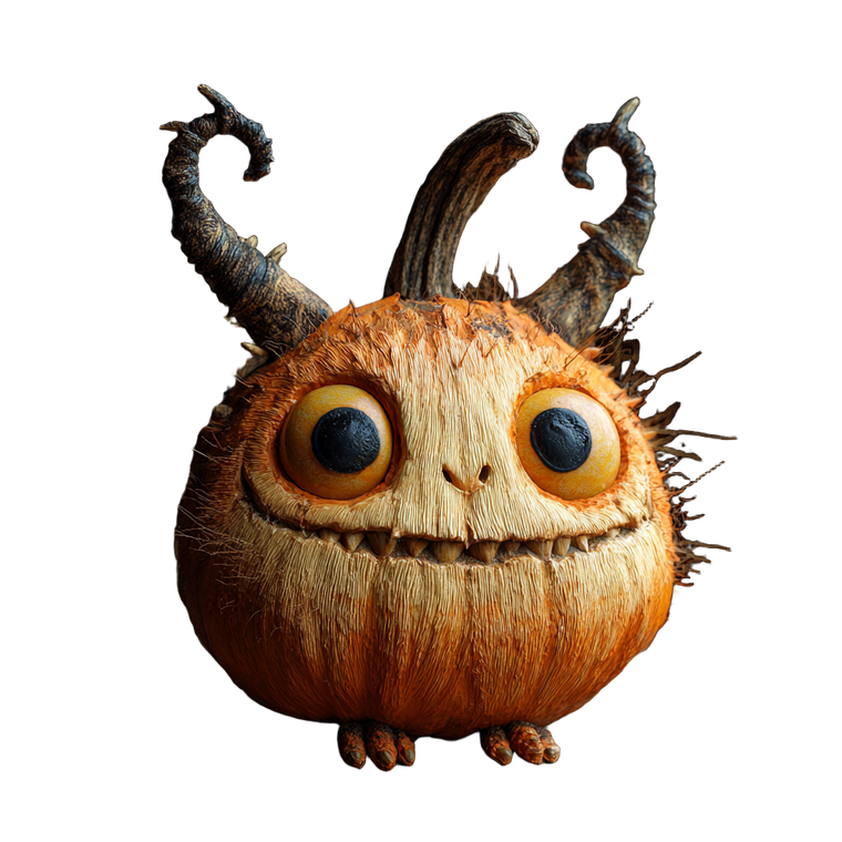 Labubu Pumpkin Face Vinyl Car Decal Sticker – Waterproof & UV-Resistant 3.4133333333333336"