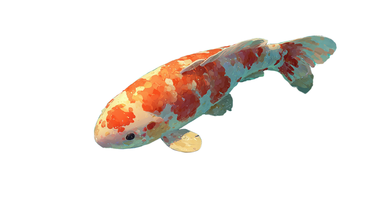 Cartoon Koi Fish Vinyl Car Decal Sticker – Waterproof & UV-Resistant 5.4