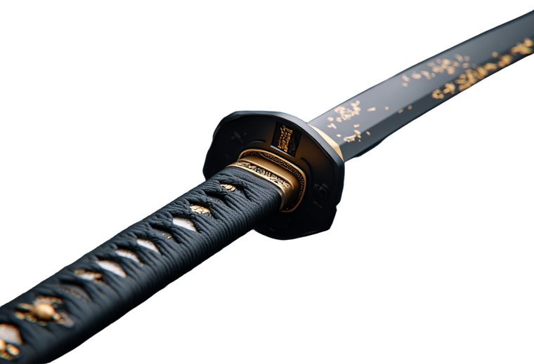 Elegant Black Katana V2 Vinyl Car Decal Sticker – Waterproof & UV-Resistant 2.986666666666667"
