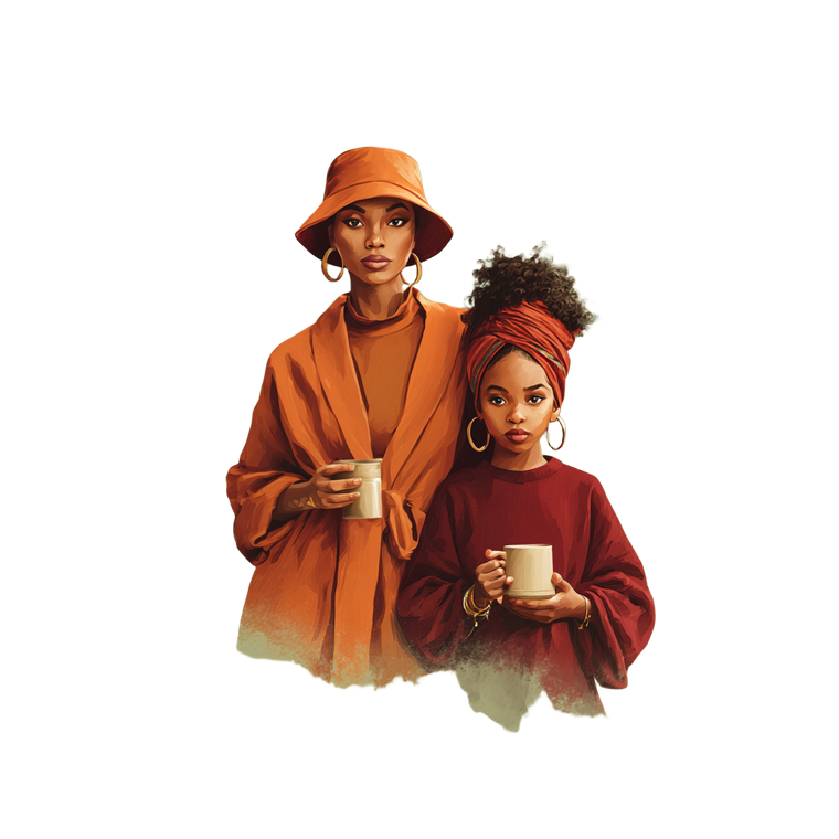 Stylish Afrocentric Duo V2 Vinyl Car Decal Sticker – Waterproof & UV-Resistant 6.826666666666667"