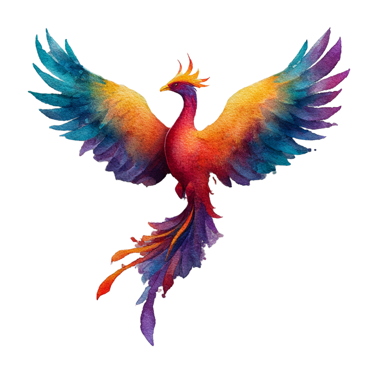 Colorful Phoenix Painting V2 Vinyl Car Decal Sticker – Waterproof & UV-Resistant 3.4133333333333336"