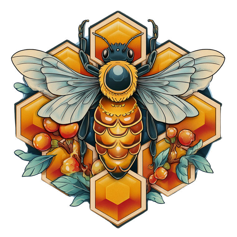 Queen Bee Tattoo Vinyl Car Decal Sticker – Waterproof & UV-Resistant 3.4133333333333336"