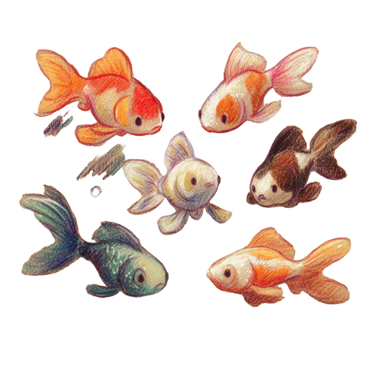 Cute Fish Sketches V2 Vinyl Car Decal Sticker – Waterproof & UV-Resistant 6.826666666666667"