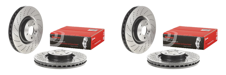 2x Upgrade Your Mercedes-Benz Brake System with Brembo Vented Cross Drilled Rotor | 2008-2021 Fitment