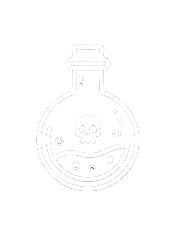 Halloween Potion Bottle V2 Vinyl Car Decal Sticker – Waterproof & UV-Resistant 4.1066666666666665"