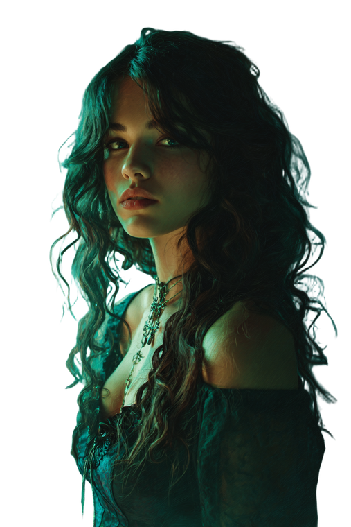 Fantasy Sorceress Portrait V7 Vinyl Car Decal Sticker – Waterproof & UV-Resistant 8.96"