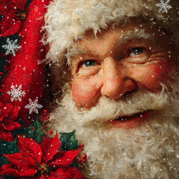 Santa Claus Smiling V2 Vinyl Car Decal Sticker – Waterproof & UV-Resistant 3.4133333333333336"