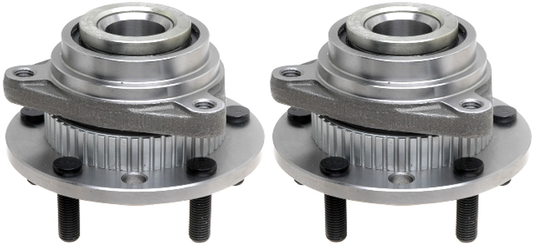 2x Superior Performance Wheel Bearing & Hub Assembly|5 Studs, Triangular Flange|Raybestos Brakes