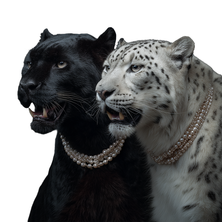 Panther & Leopard Pair V2 Vinyl Car Decal Sticker – Waterproof & UV-Resistant 6.826666666666667"
