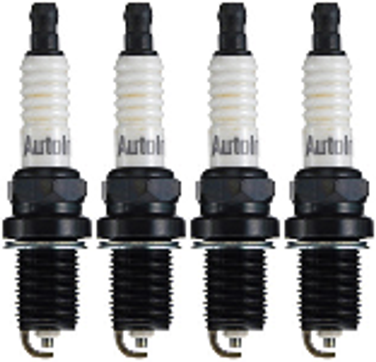 4x Autolite Resistor Copper Spark Plug | Improved Performance, Gas-Tight Seal, Multi-Rib Insulator