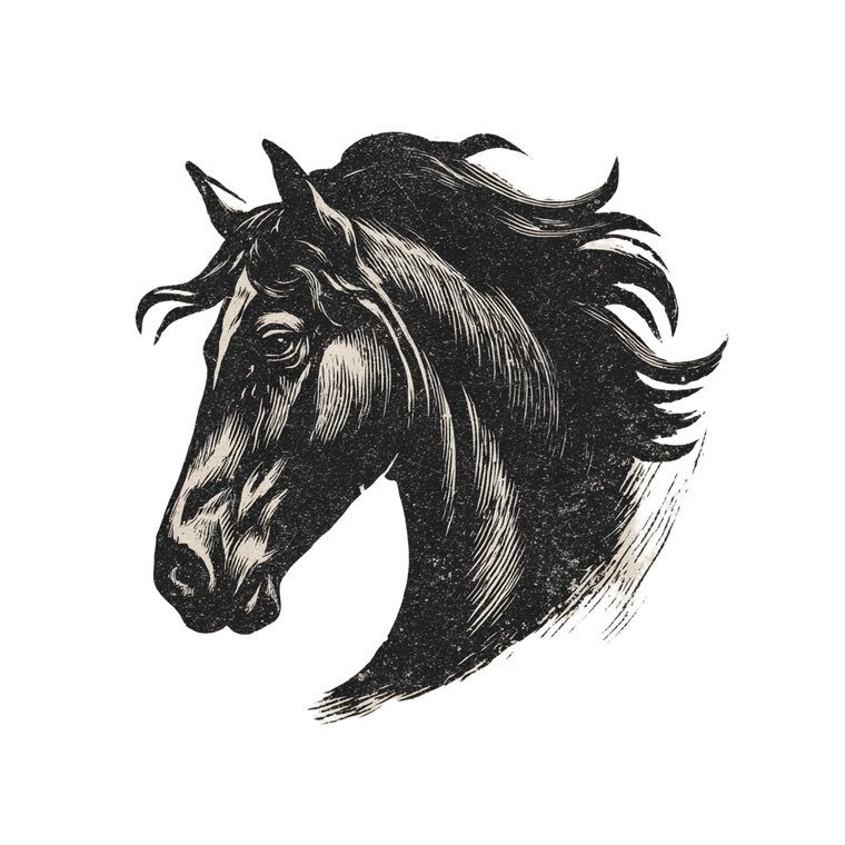 Vintage Horse Head V3 Vinyl Car Decal Sticker – Waterproof & UV-Resistant 3.4133333333333336"