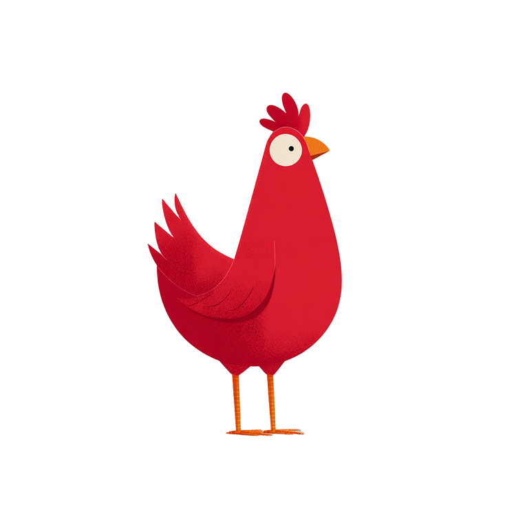 Exaggerated Chicken Design V3 Vinyl Car Decal Sticker – Waterproof & UV-Resistant 3.4133333333333336"