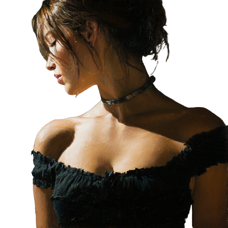 Female Portrait V14 Vinyl Car Decal Sticker – Waterproof & UV-Resistant 6.826666666666667"